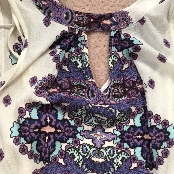 Dry Goods Cream & Purple Dress! - Picture 5 of 6